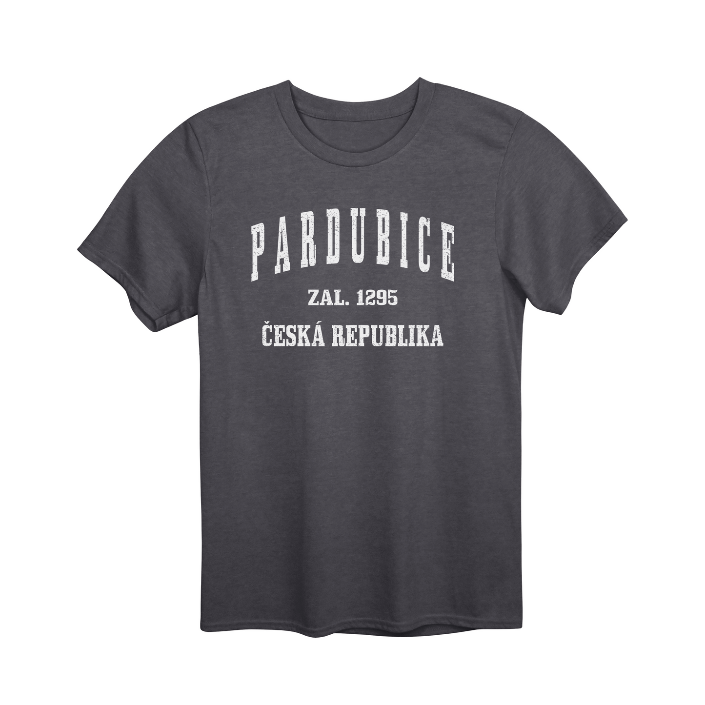 Pardubice město, bílé klasicky založený unisex tričko | PandaTees