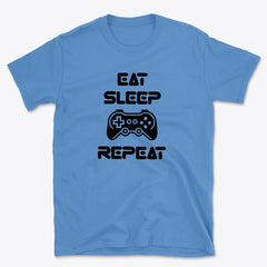 Eat Sleep Game Repeat, Basic T-Shirt - Gamer Lifestyle Design