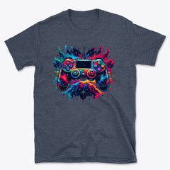 Gamepad Basic T-Shirt - Cosmic Nebula Controller Art Design