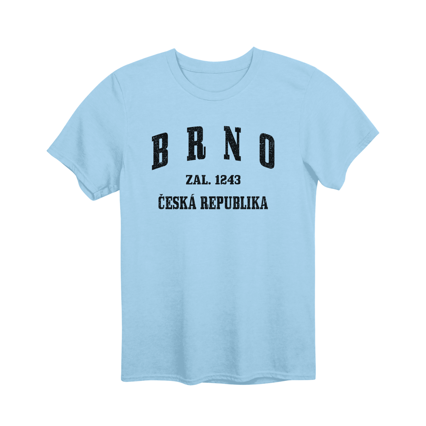 Brno město, černé klasicky založený unisex tričko | PandaTees