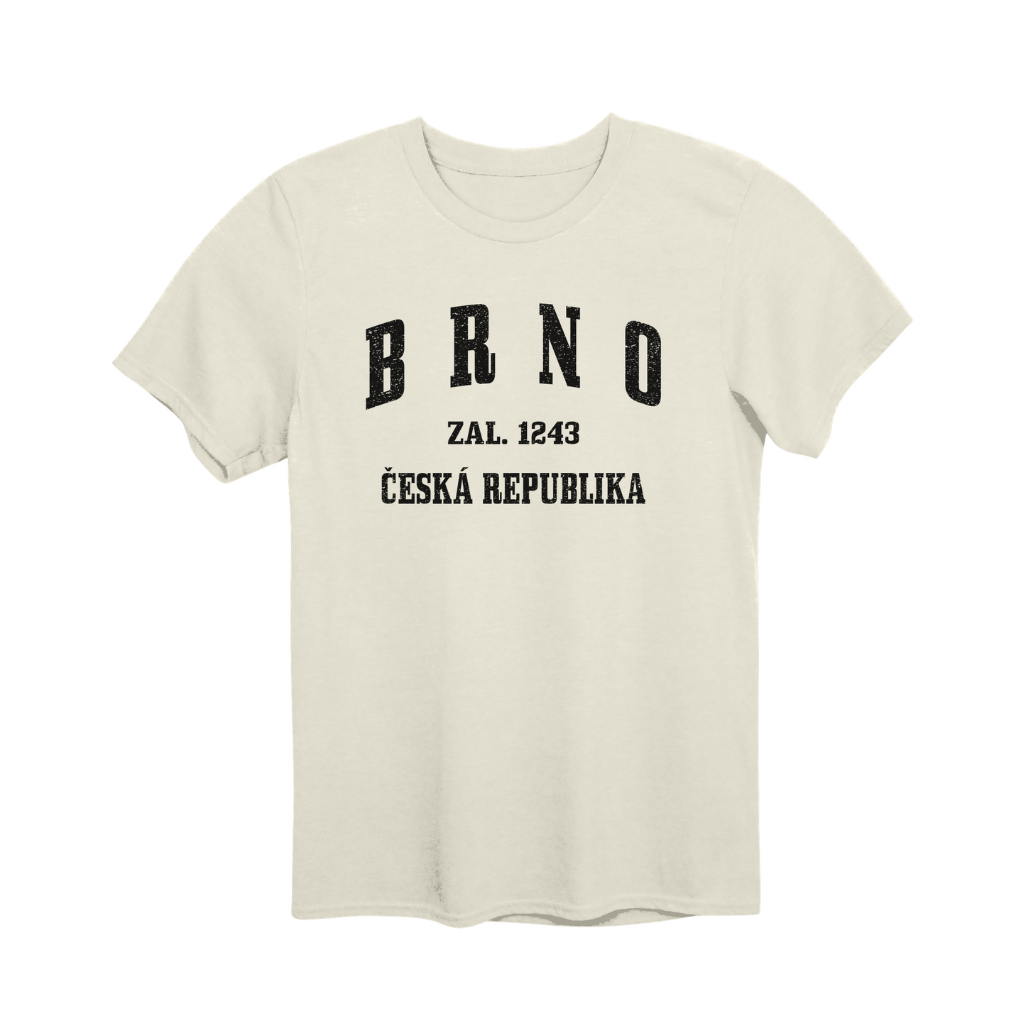 Brno město, černé klasicky založený unisex tričko | PandaTees