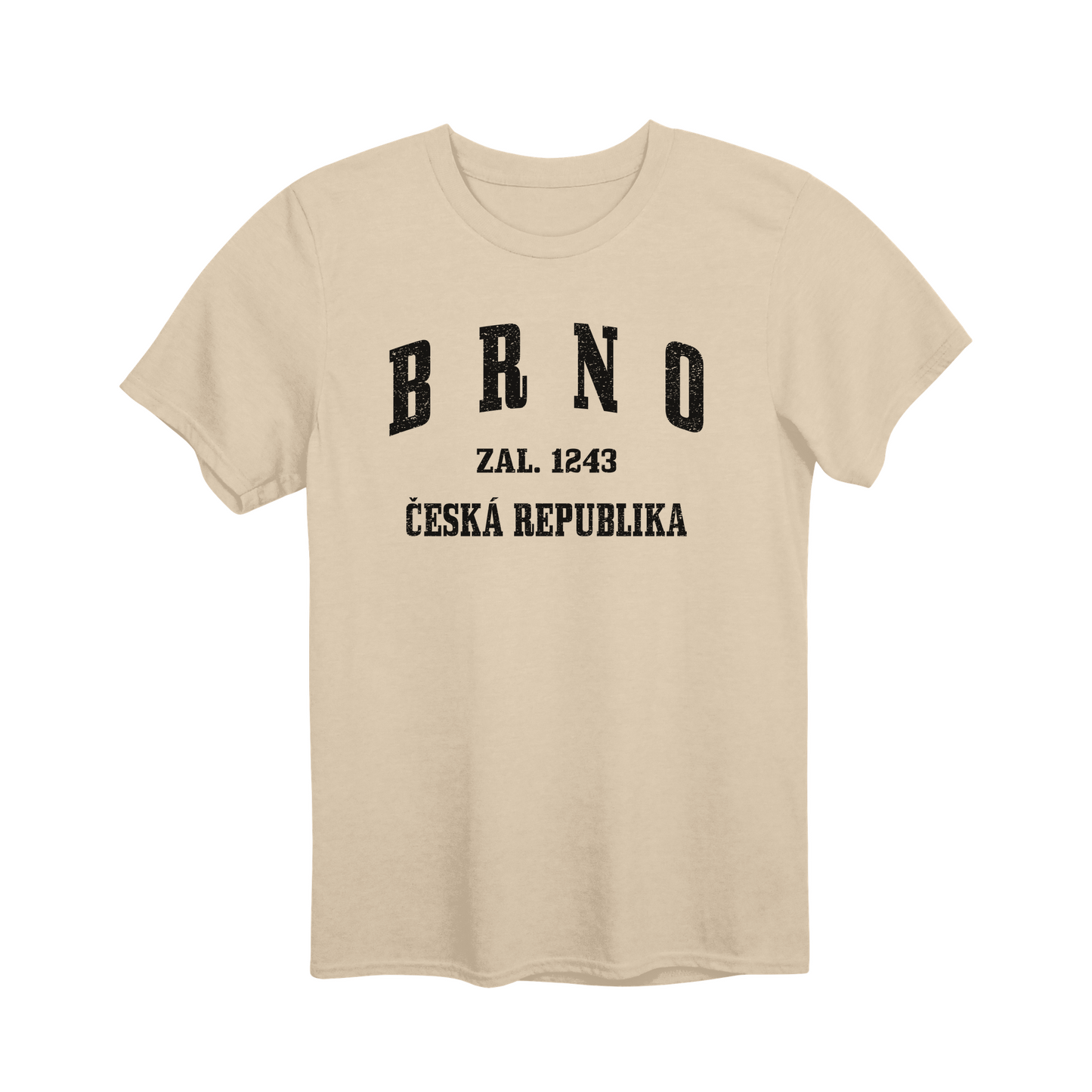 Brno město, černé klasicky založený unisex tričko | PandaTees