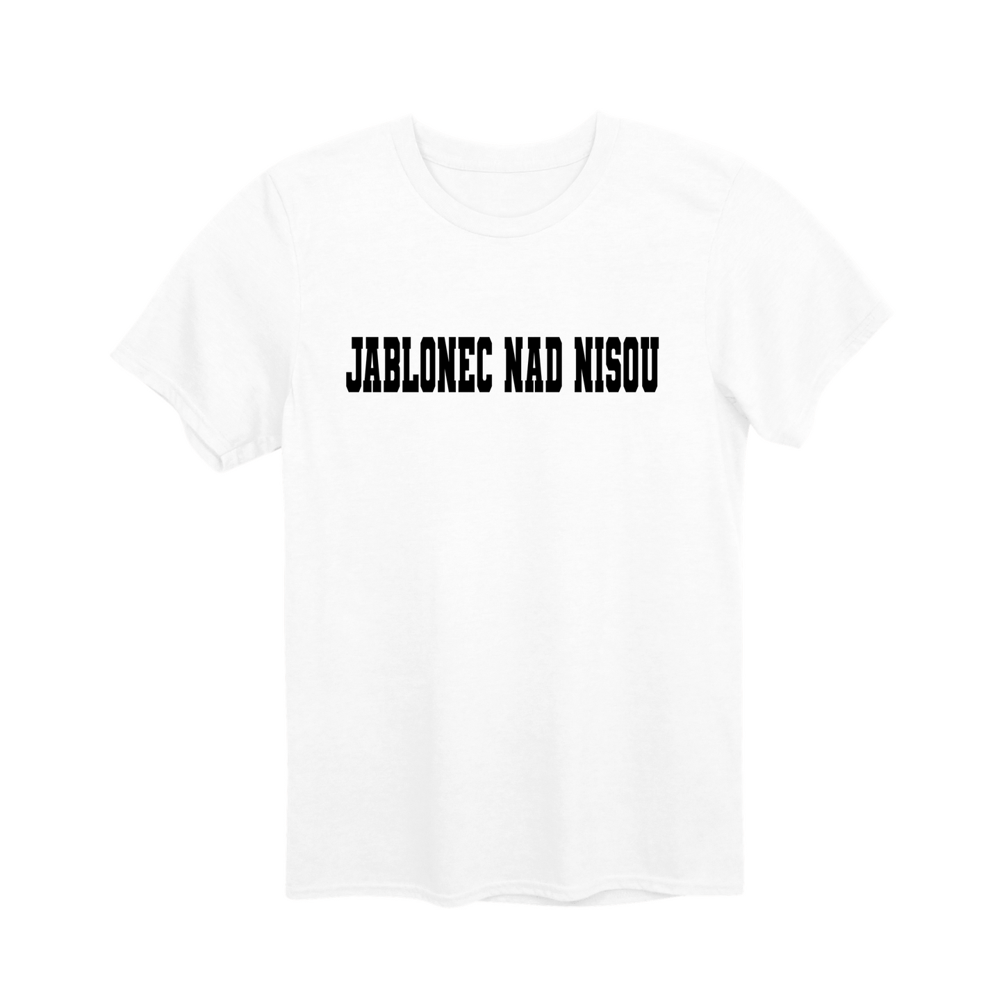 Jablonec nad Nisou město, černé klasická linie unisex tričko | PandaTees