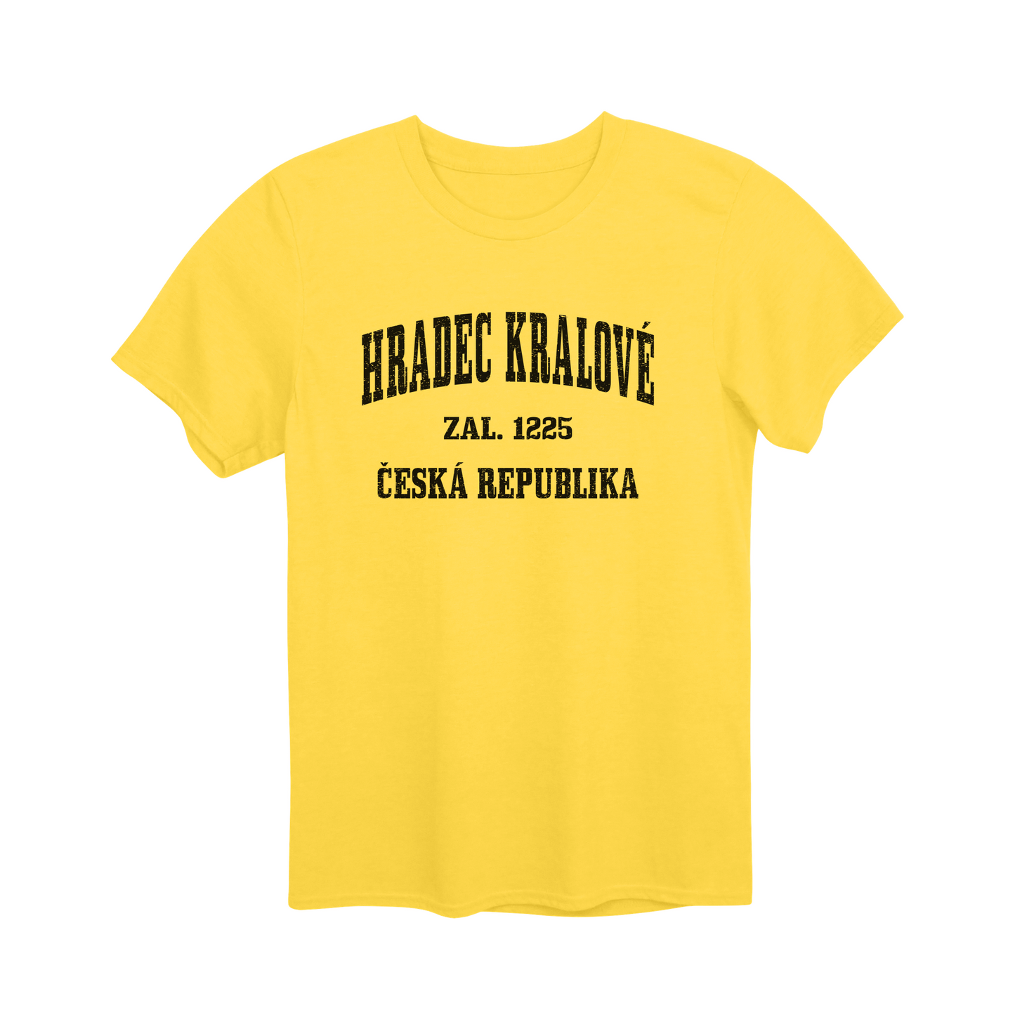 Hradec Králové město, černé klasicky založený unisex tričko | PandaTees