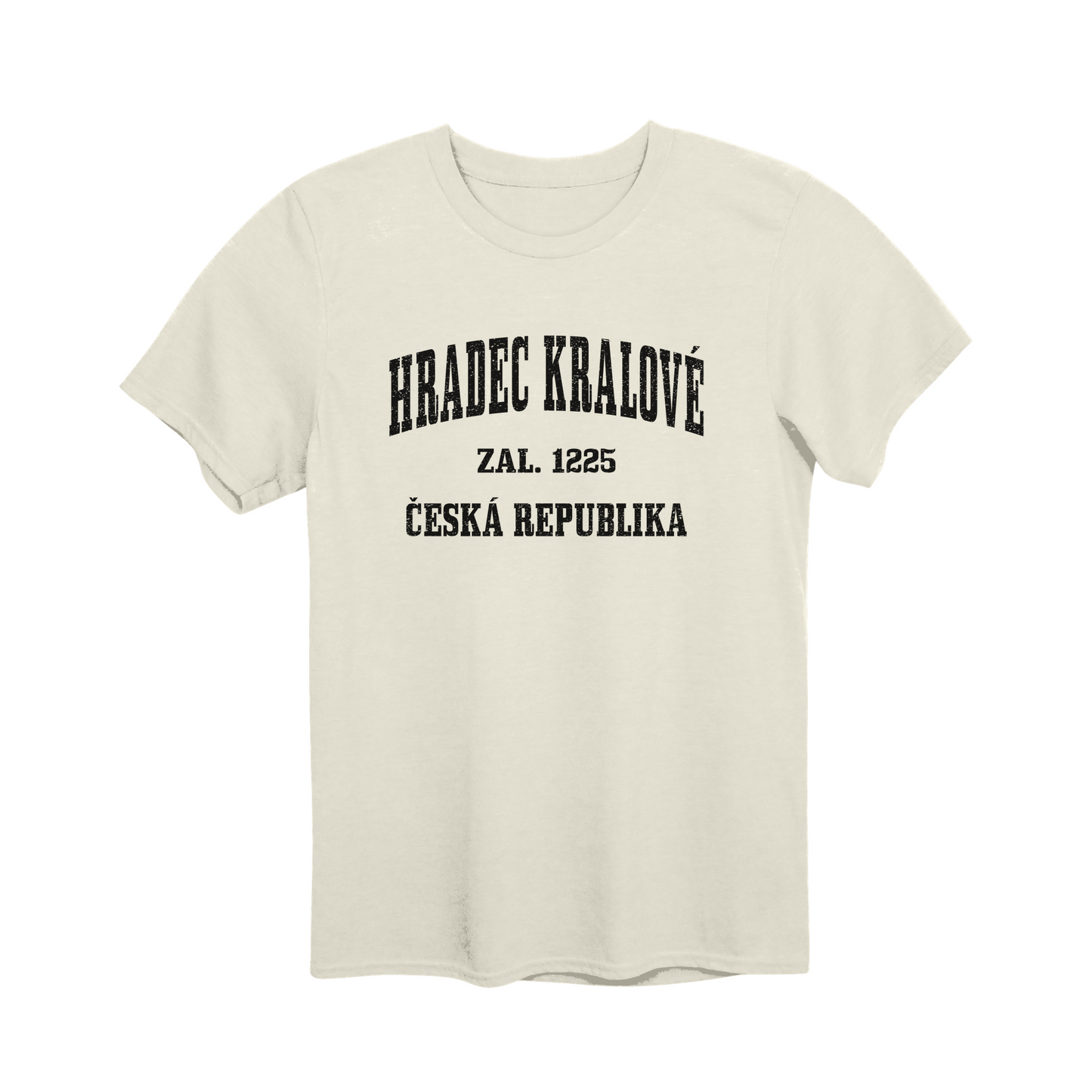 Hradec Králové město, černé klasicky založený unisex tričko | PandaTees