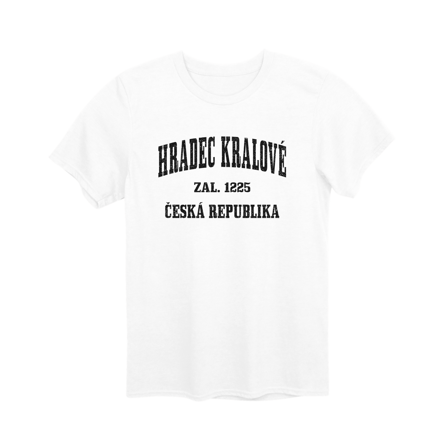 Hradec Králové město, černé klasicky založený unisex tričko | PandaTees