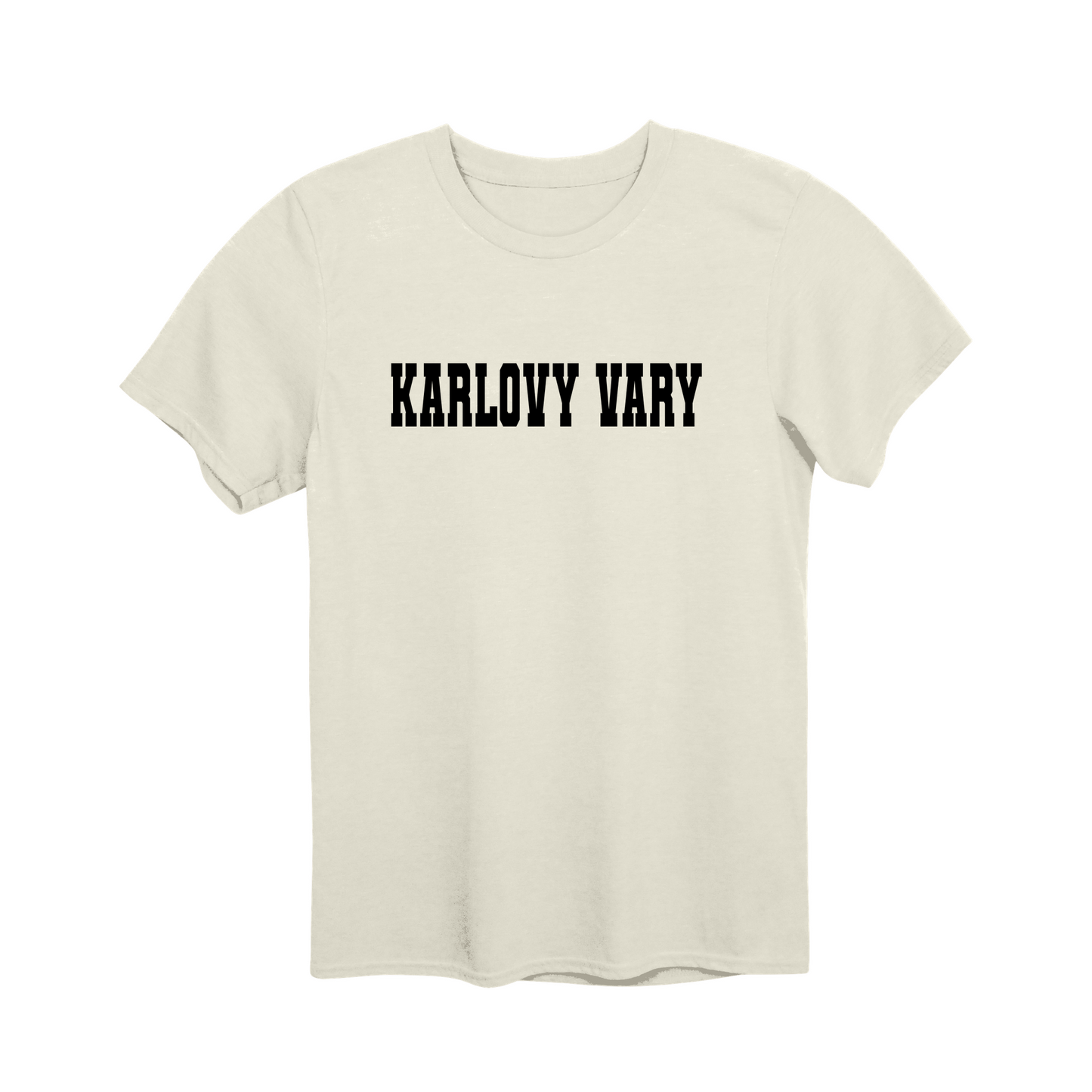 Karlovy Vary město, černé klasická linie unisex tričko | PandaTees