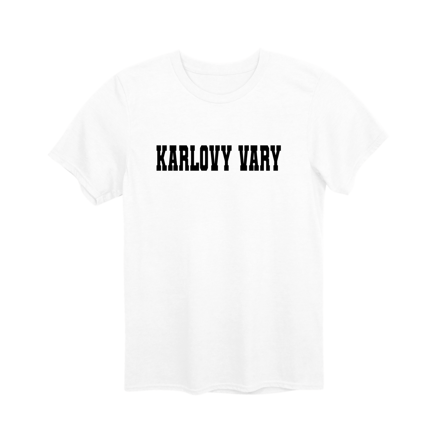 Karlovy Vary město, černé klasická linie unisex tričko | PandaTees