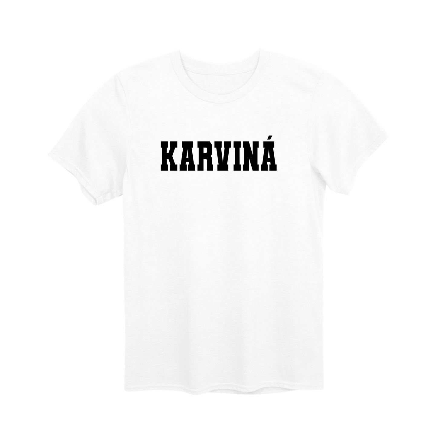 Karviná město, černé klasická linie unisex tričko | PandaTees