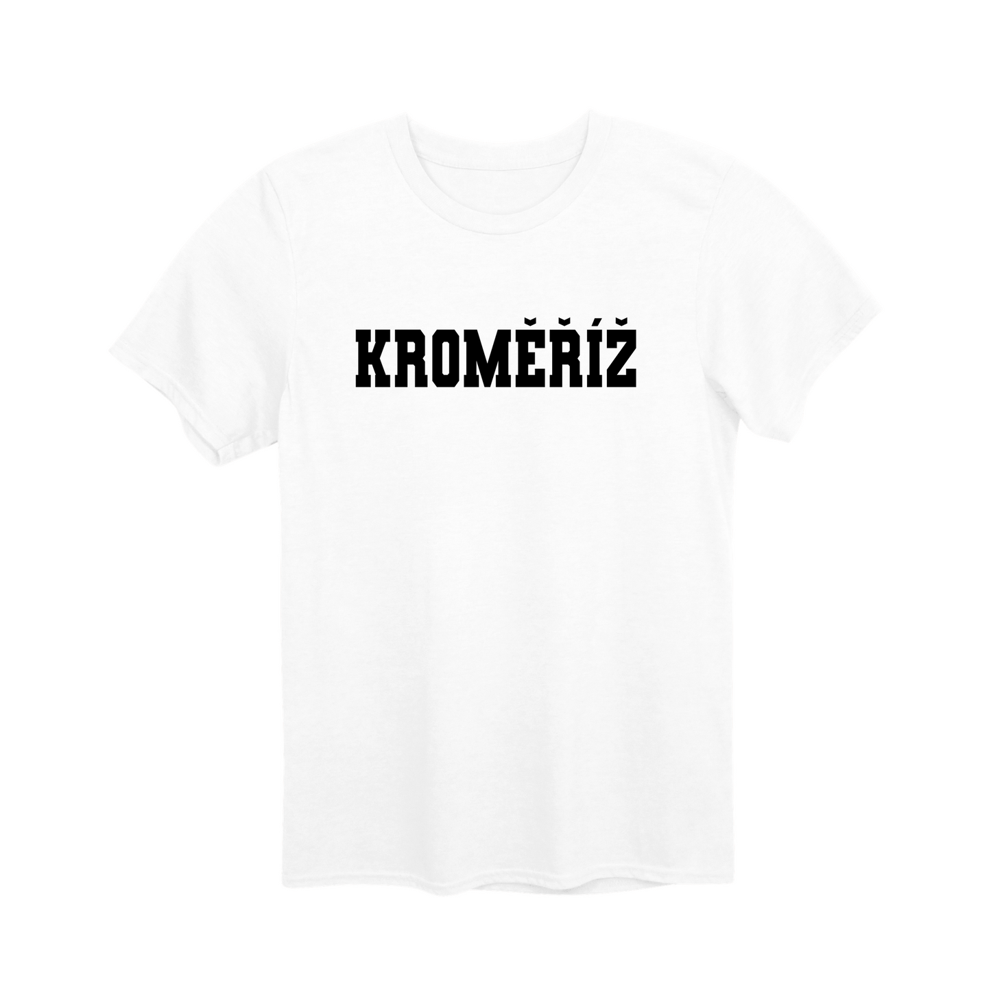 Kroměříž město, černé klasická linie unisex tričko | PandaTees