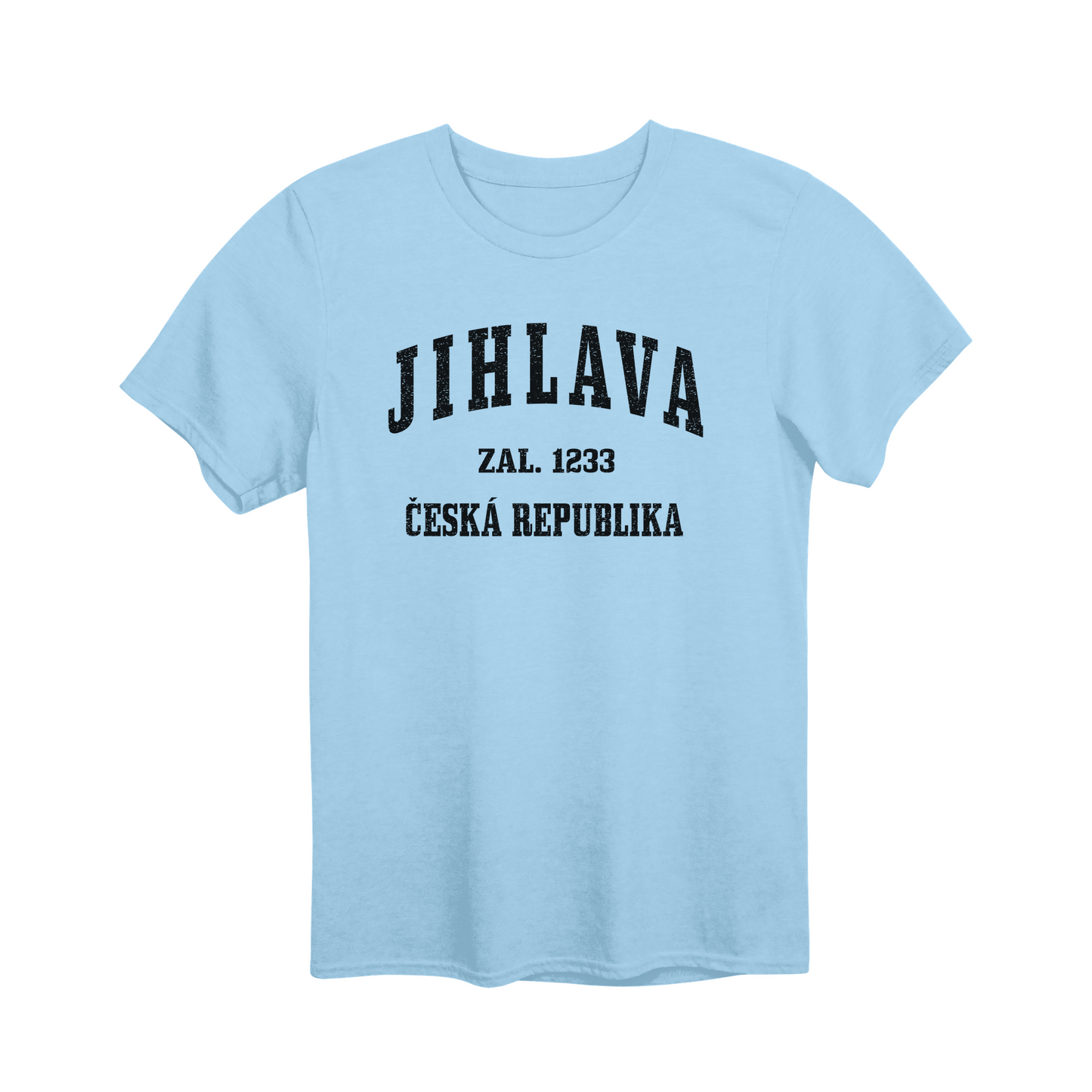Jihlava město, černé klasicky založený unisex tričko | PandaTees