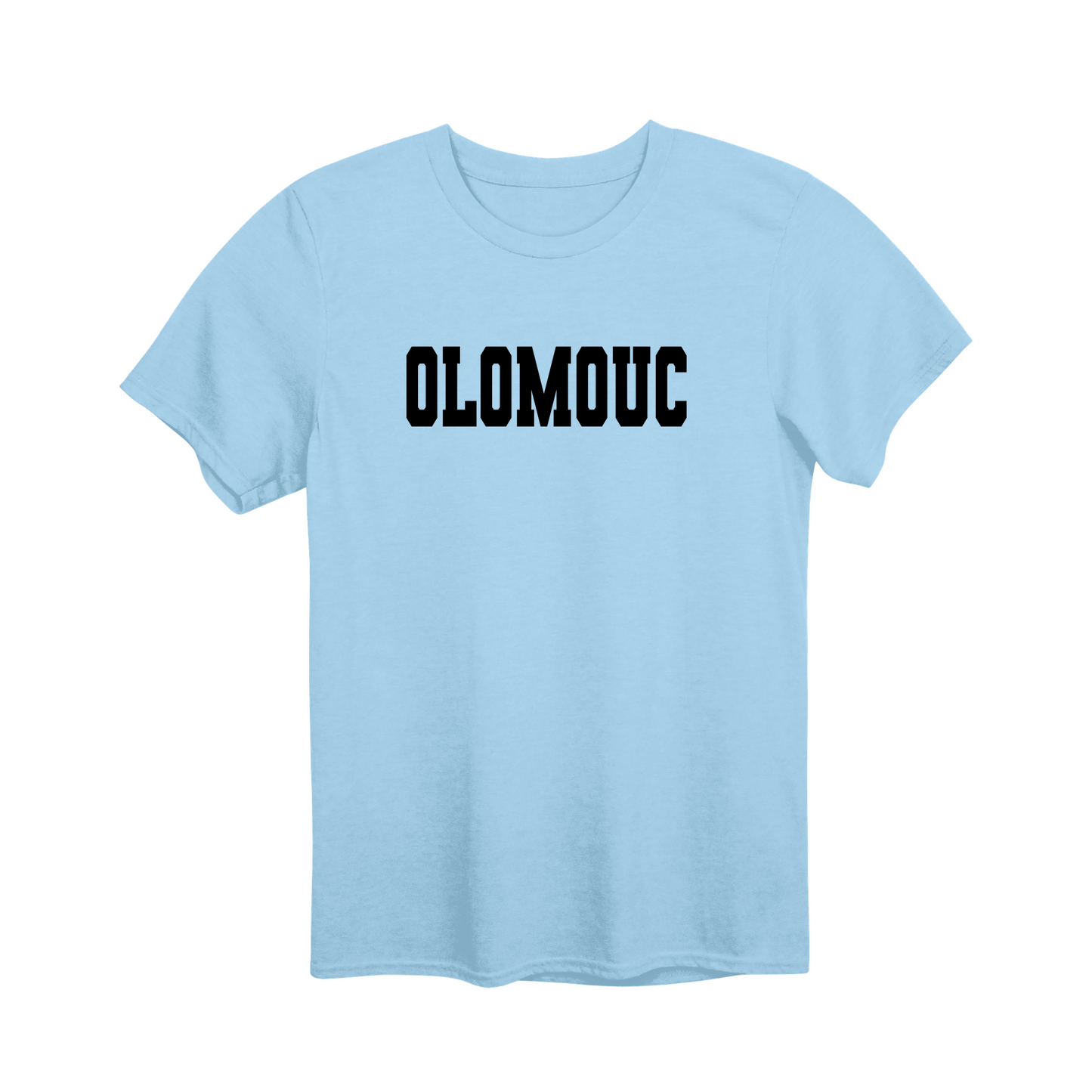 Olomouc město, černé klasická linie unisex tričko | PandaTees