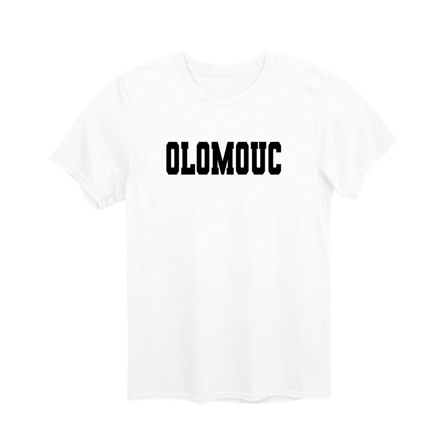 Olomouc město, černé klasická linie unisex tričko | PandaTees