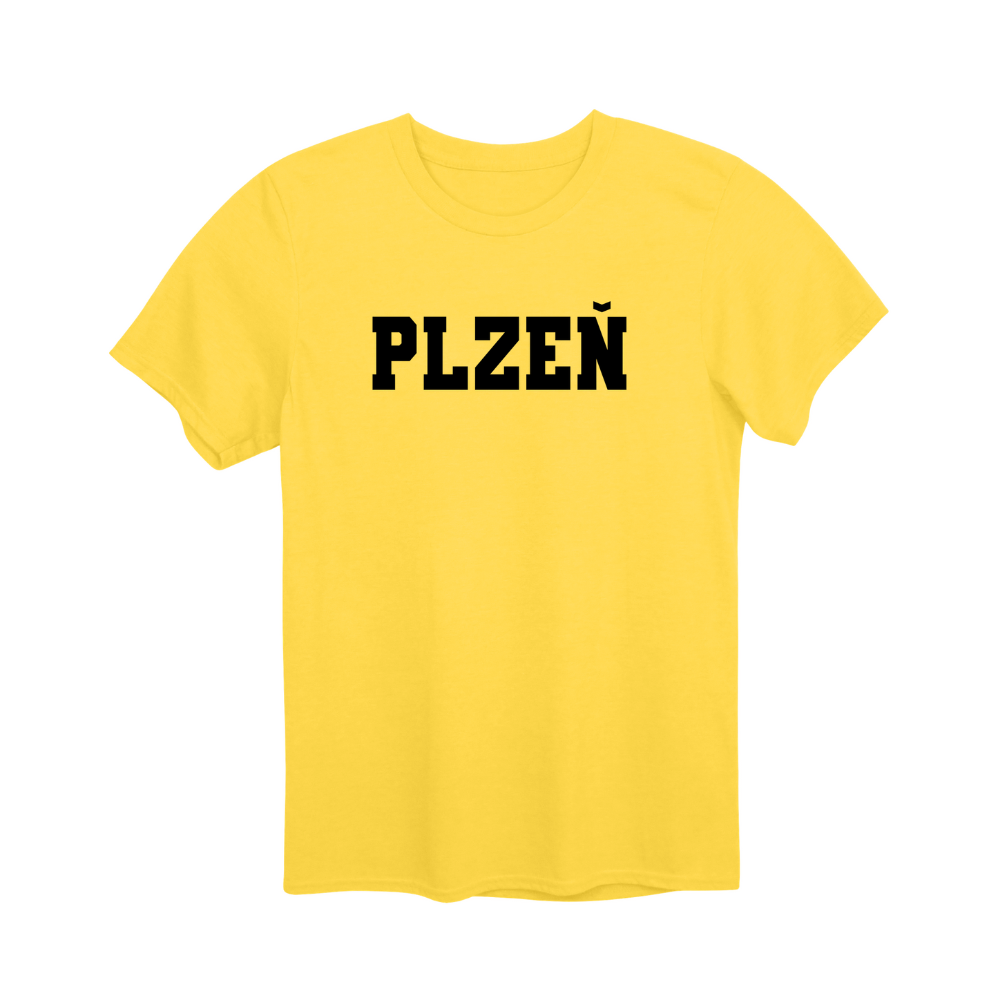 Plzeň město, černé klasická linie unisex tričko | PandaTees