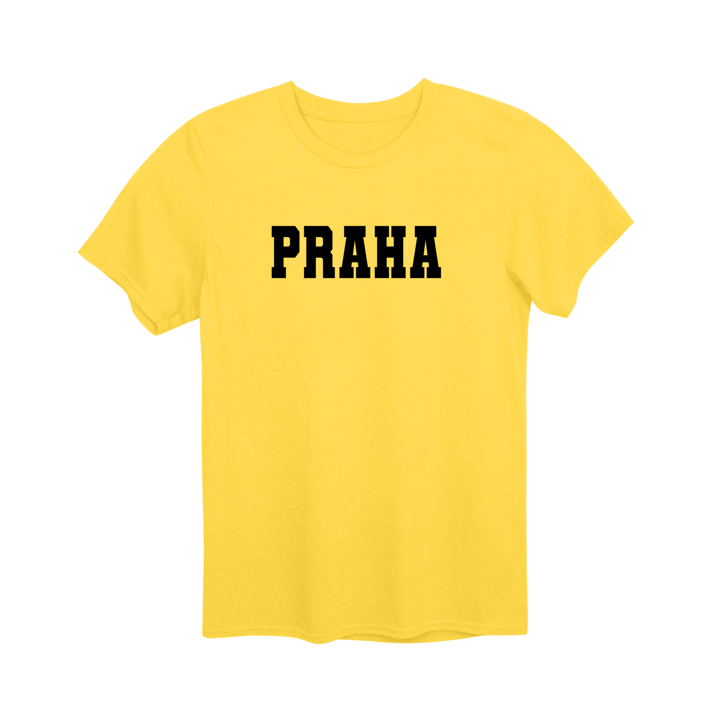 Praha město, černé klasická linie unisex tričko | PandaTees