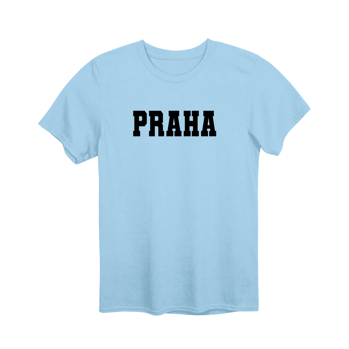 Praha město, černé klasická linie unisex tričko | PandaTees