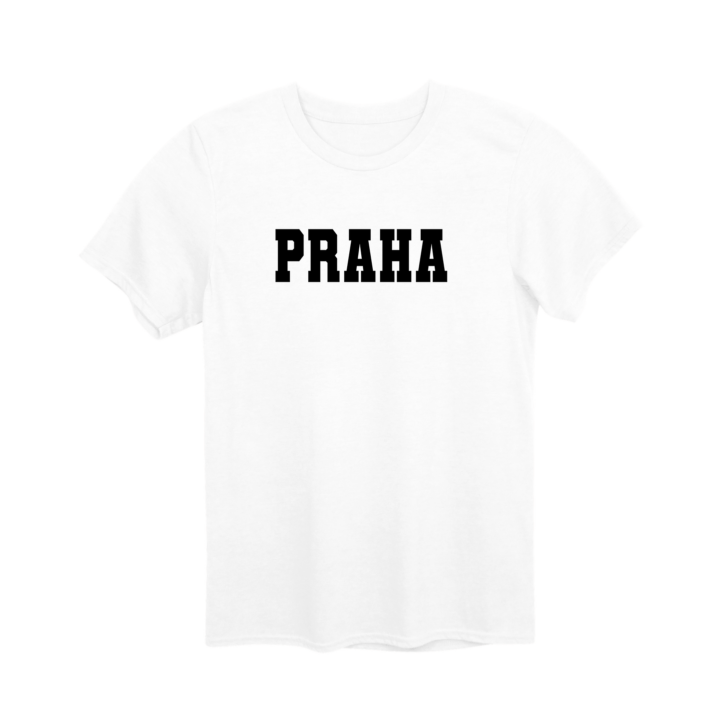 Praha město, černé klasická linie unisex tričko | PandaTees