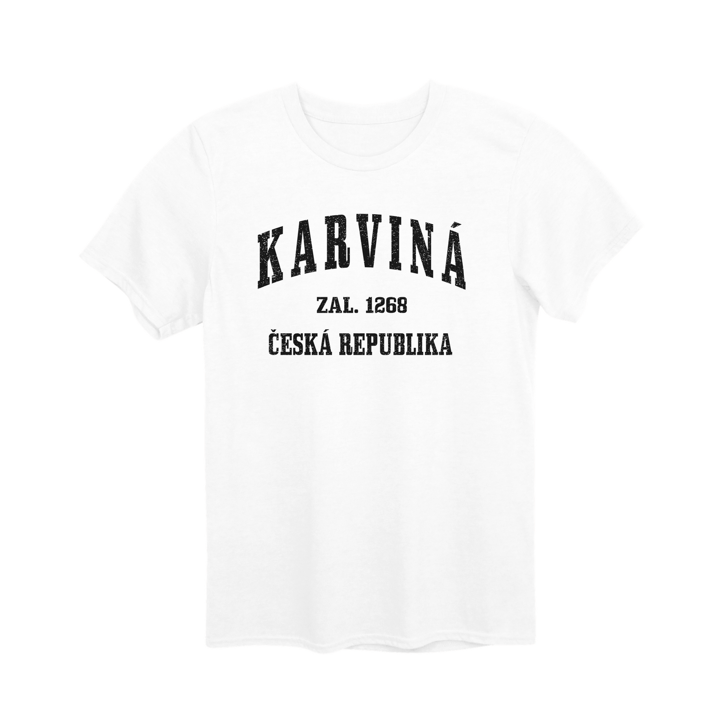 Karviná město, černé klasicky založený unisex tričko | PandaTees