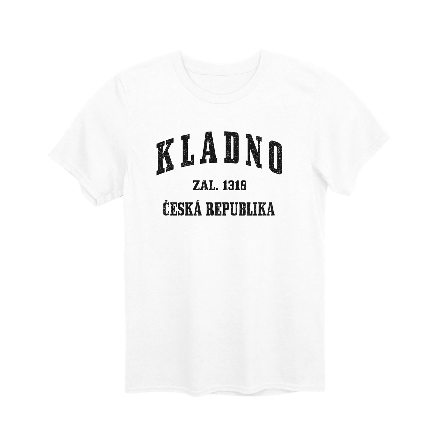 Kladno město, černé klasicky založený unisex tričko | PandaTees