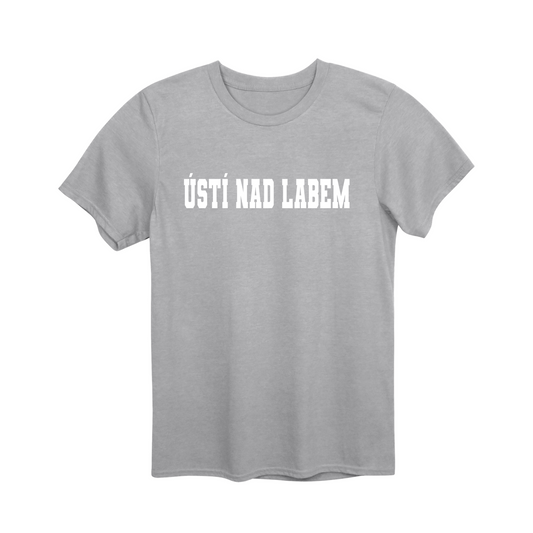 Ústí nad Labem město, bílé klasická linie unisex tričko | PandaTees