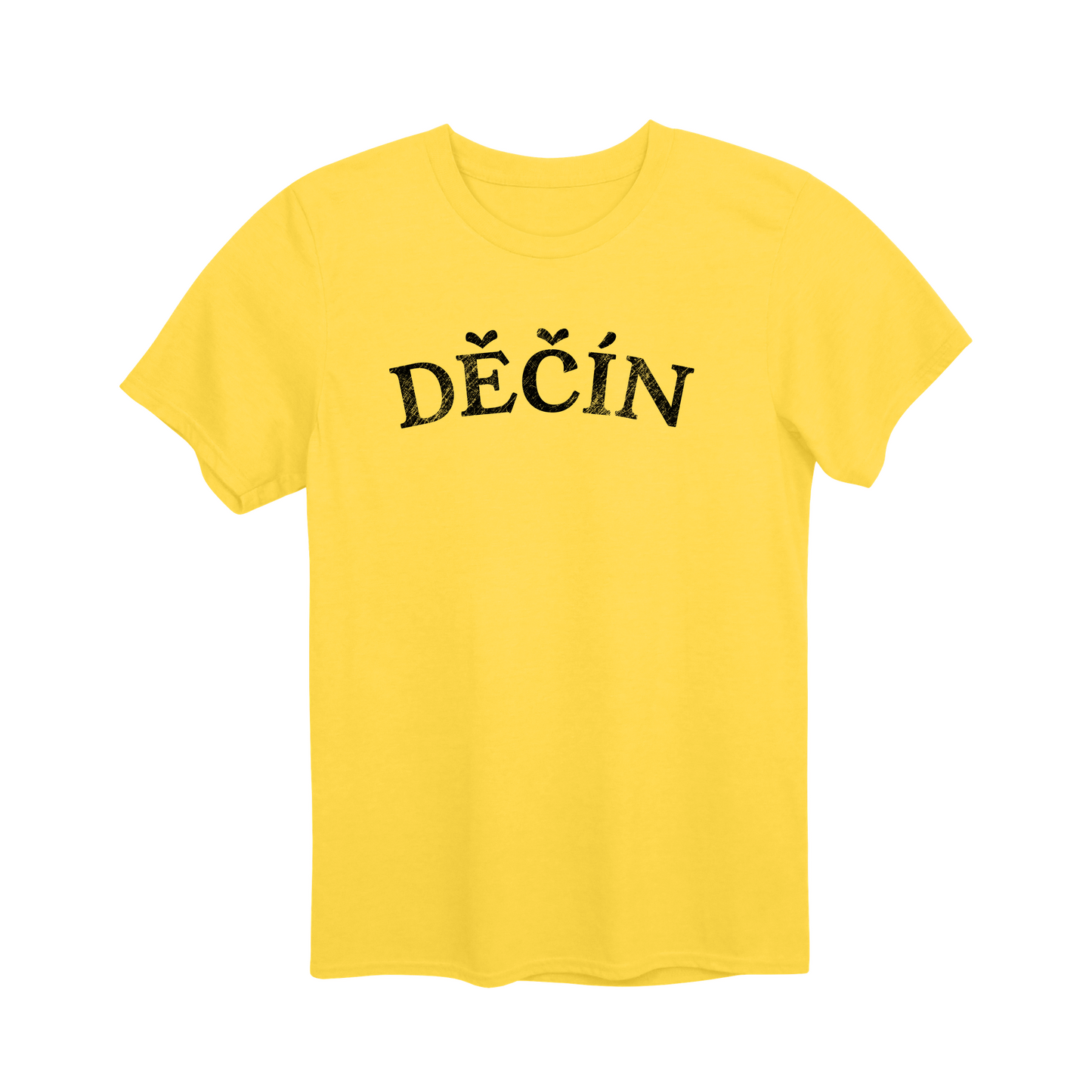 Děčín město, černé klasický oblouk unisex tričko | PandaTees