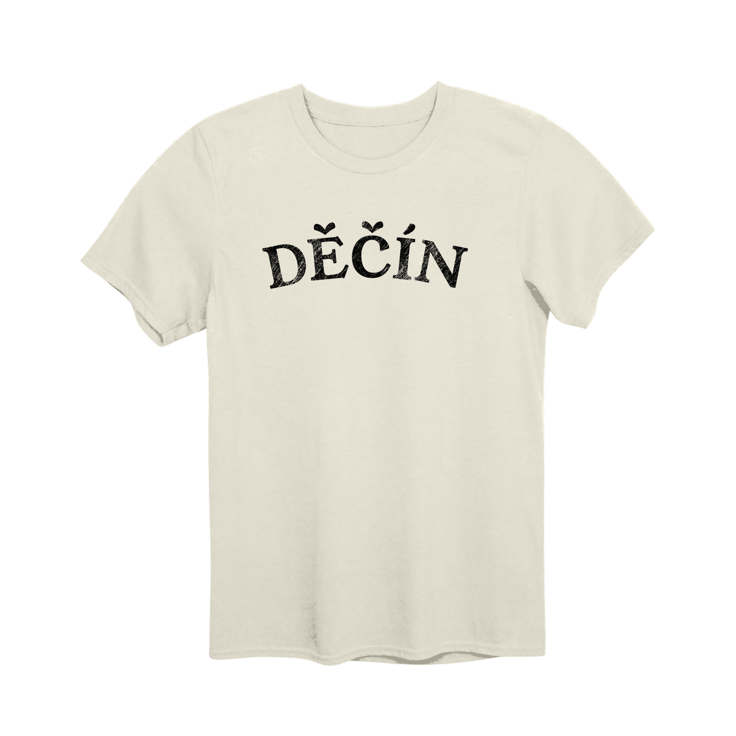 Děčín město, černé klasický oblouk unisex tričko | PandaTees