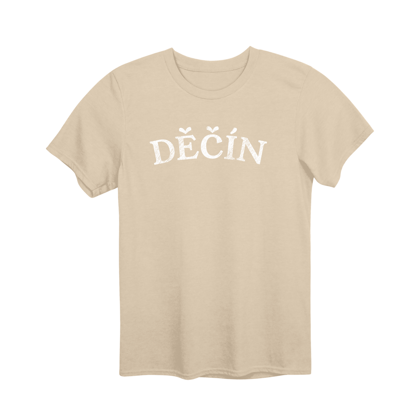 Děčín město, bílé klasický oblouk unisex tričko | PandaTees