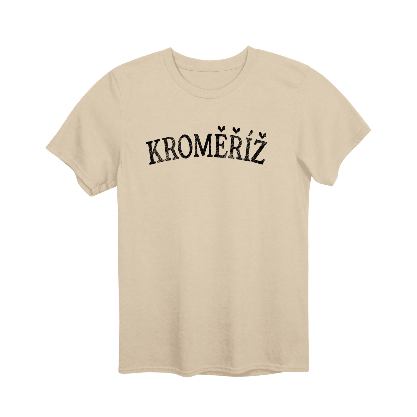 Kroměříž město, černé klasický oblouk unisex tričko | PandaTees