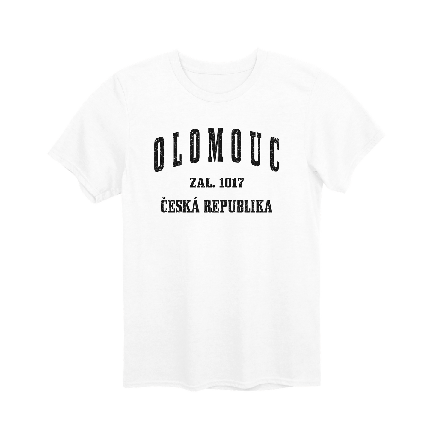 Olomouc město, černé klasicky založený unisex tričko | PandaTees