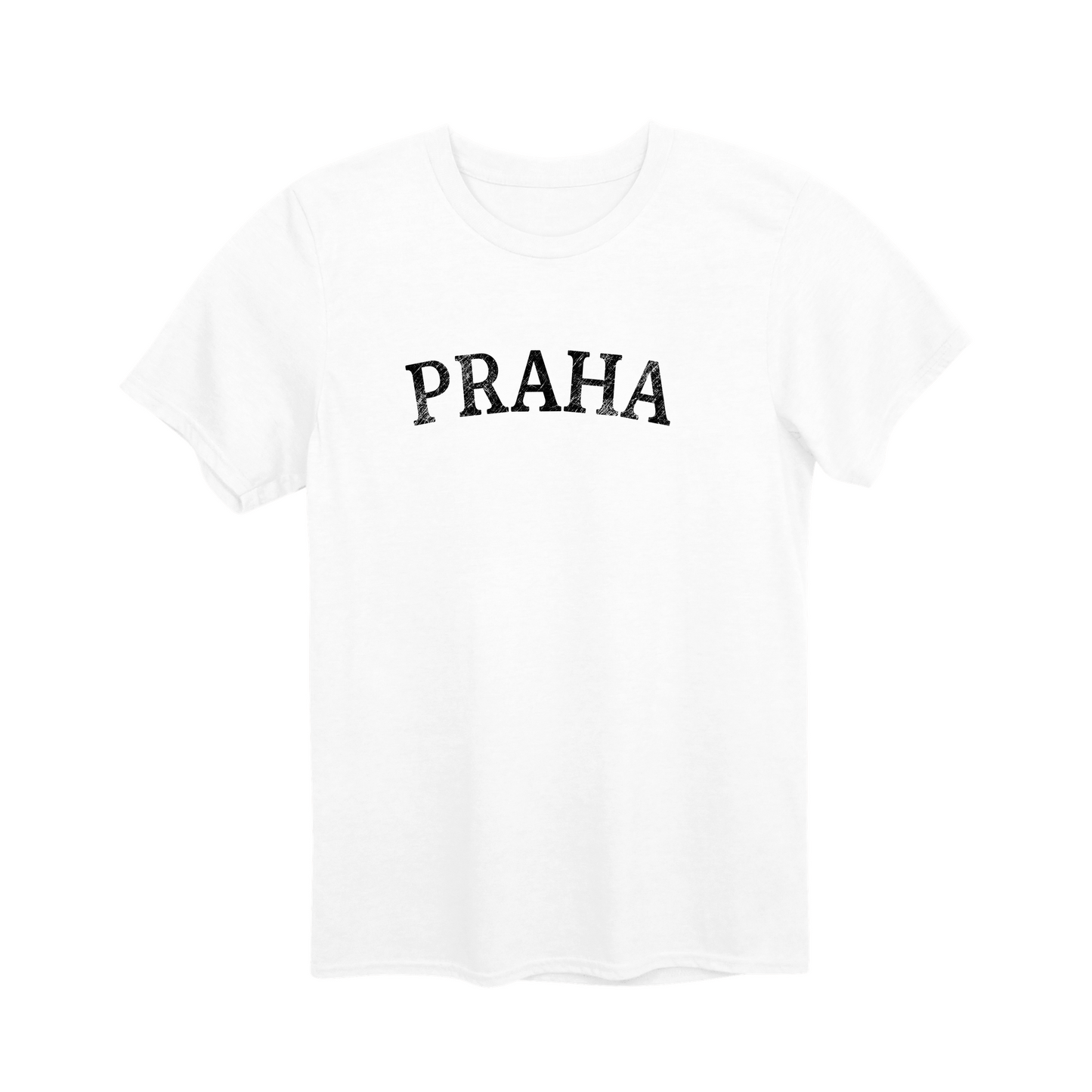 Praha město, černé klasický oblouk unisex tričko | PandaTees