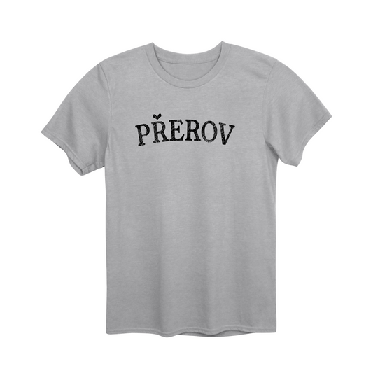 Přerov město, černé klasický oblouk unisex tričko | PandaTees