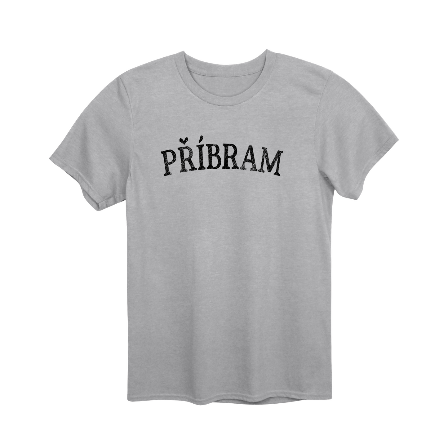 Příbram město, černé klasický oblouk unisex tričko | PandaTees