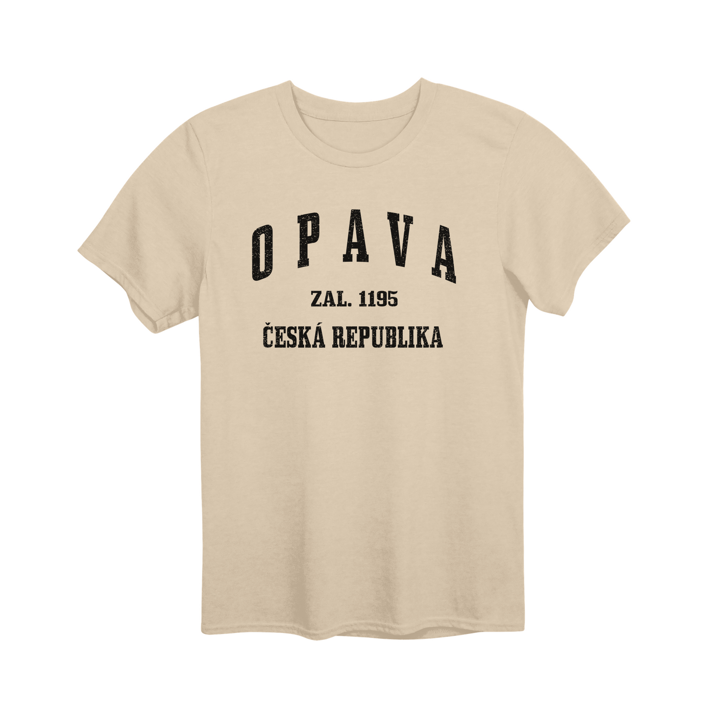 Opava město, černé klasicky založený unisex tričko | PandaTees