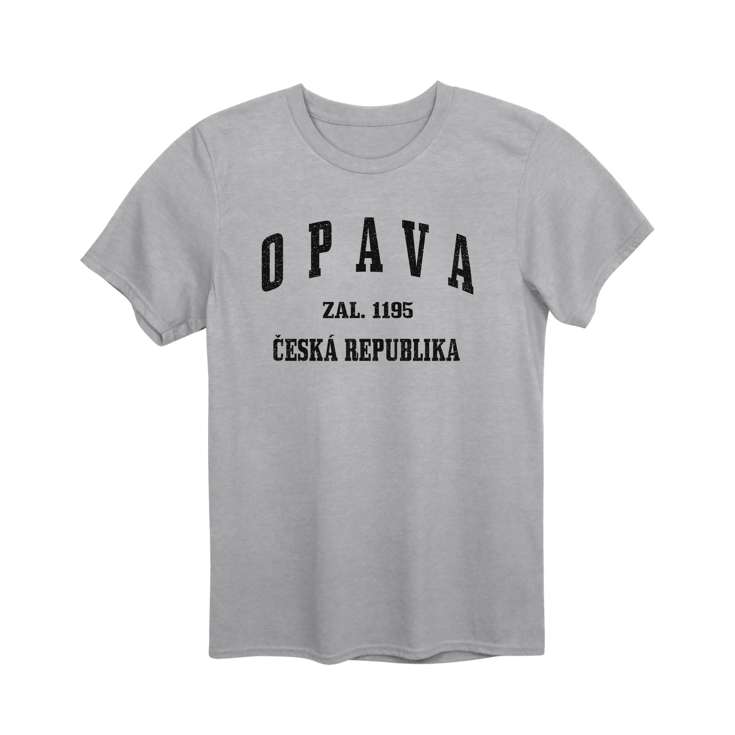 Opava město, černé klasicky založený unisex tričko | PandaTees