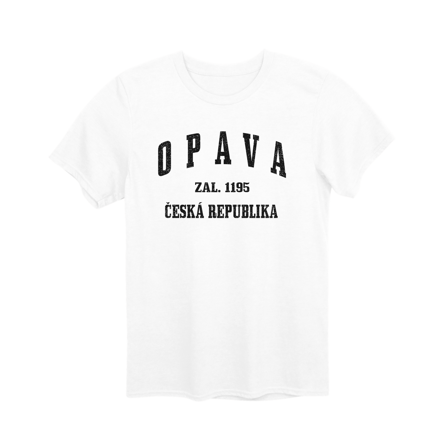 Opava město, černé klasicky založený unisex tričko | PandaTees