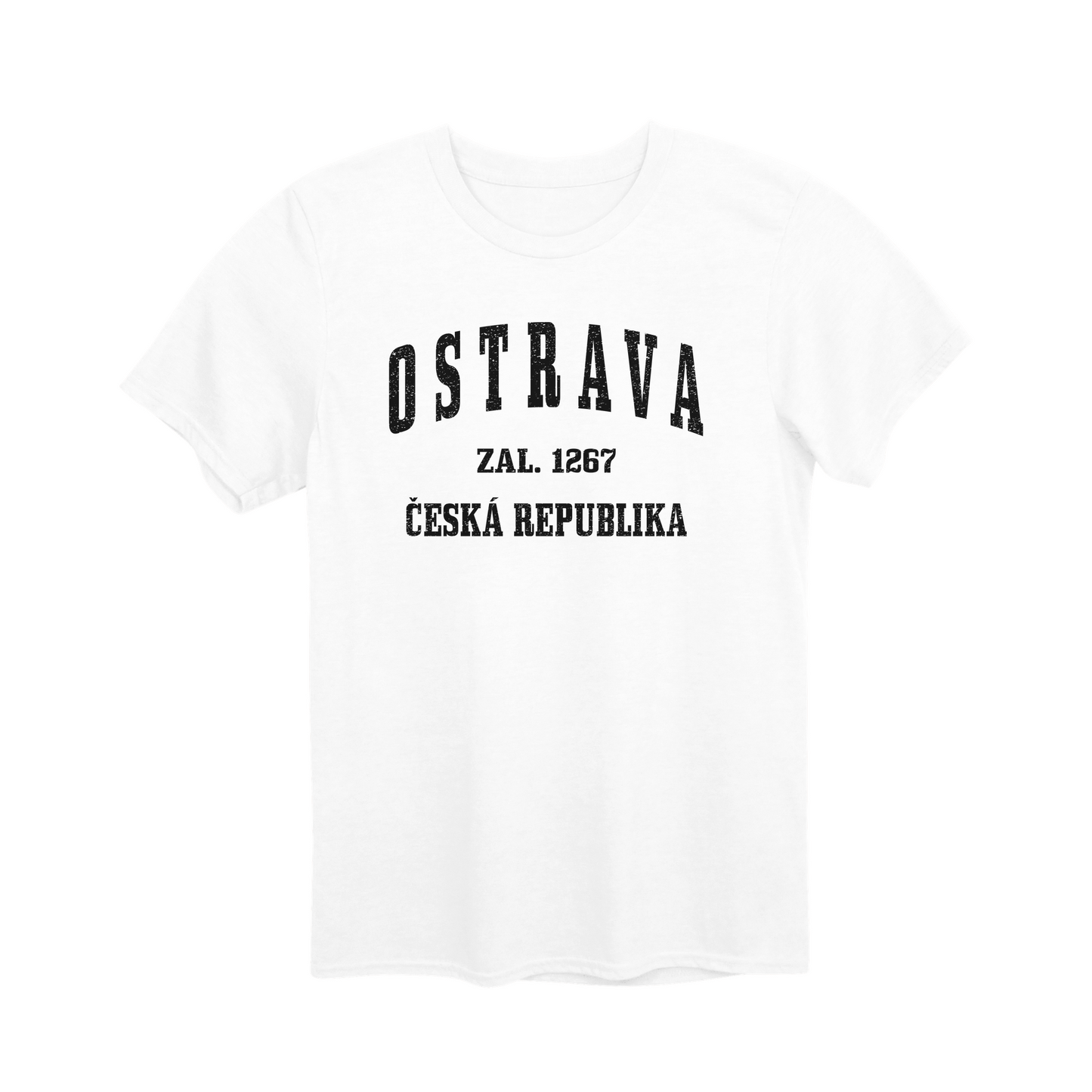 Ostrava město, černé klasicky založený unisex tričko | PandaTees