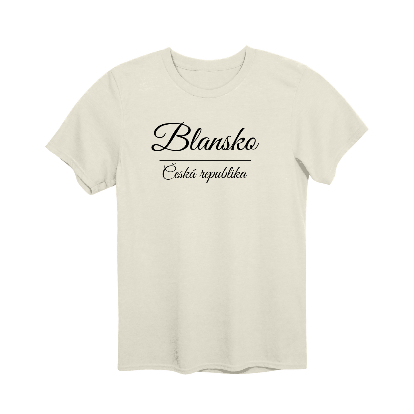 Blansko město, černé krasopis unisex tričko | PandaTees