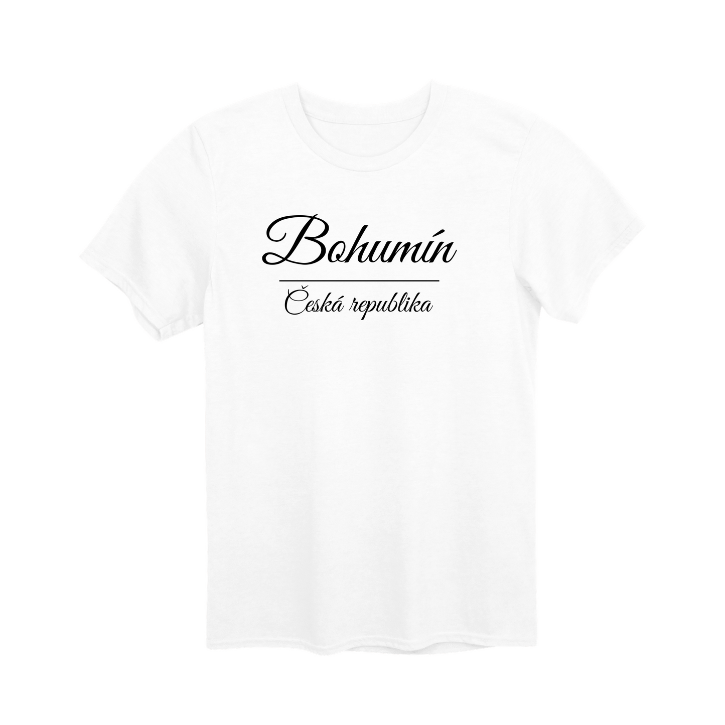 Bohumín město, černé krasopis unisex tričko | PandaTees