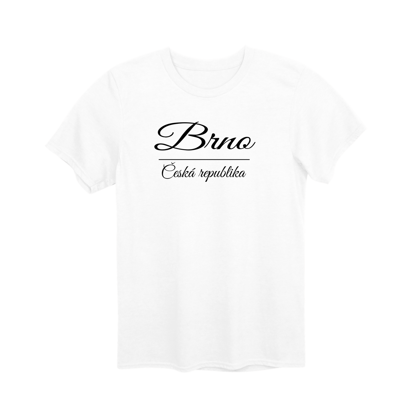 Brno město, černé krasopis unisex tričko | PandaTees