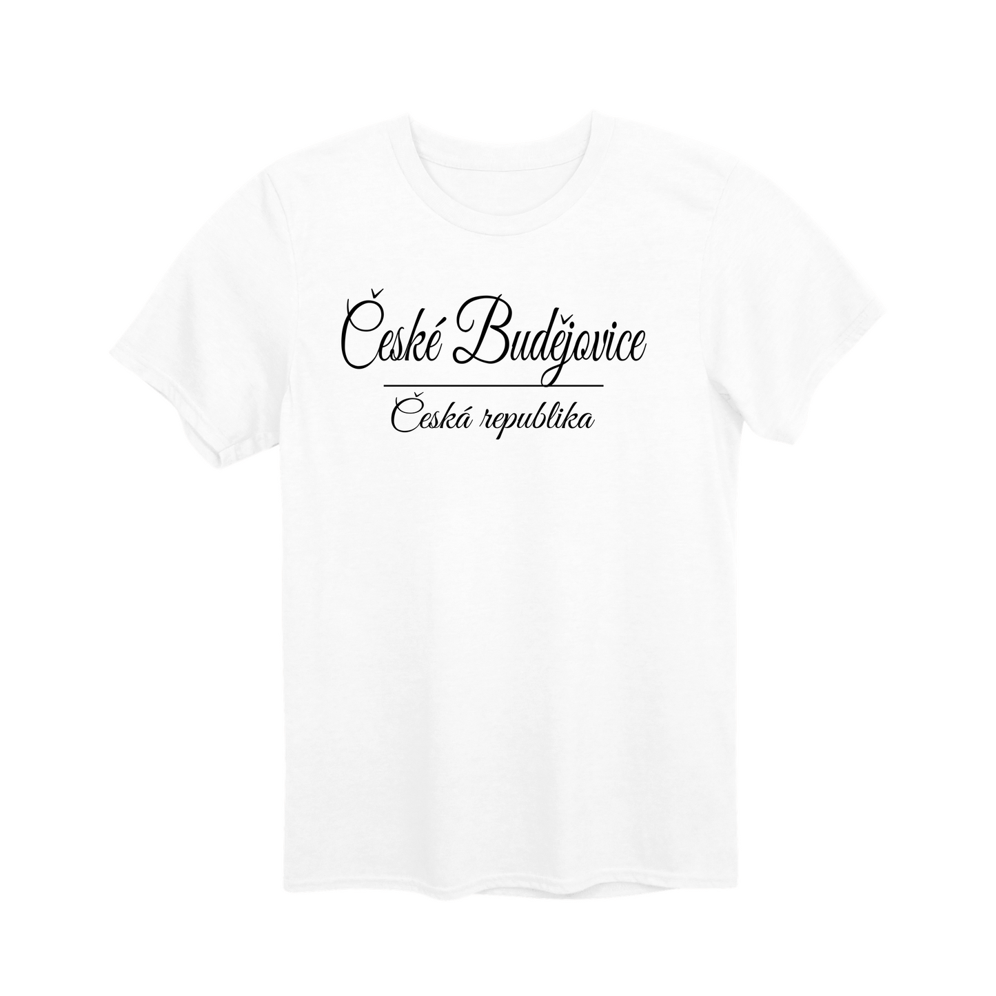 České Budějovice město, černé krasopis unisex tričko | PandaTees
