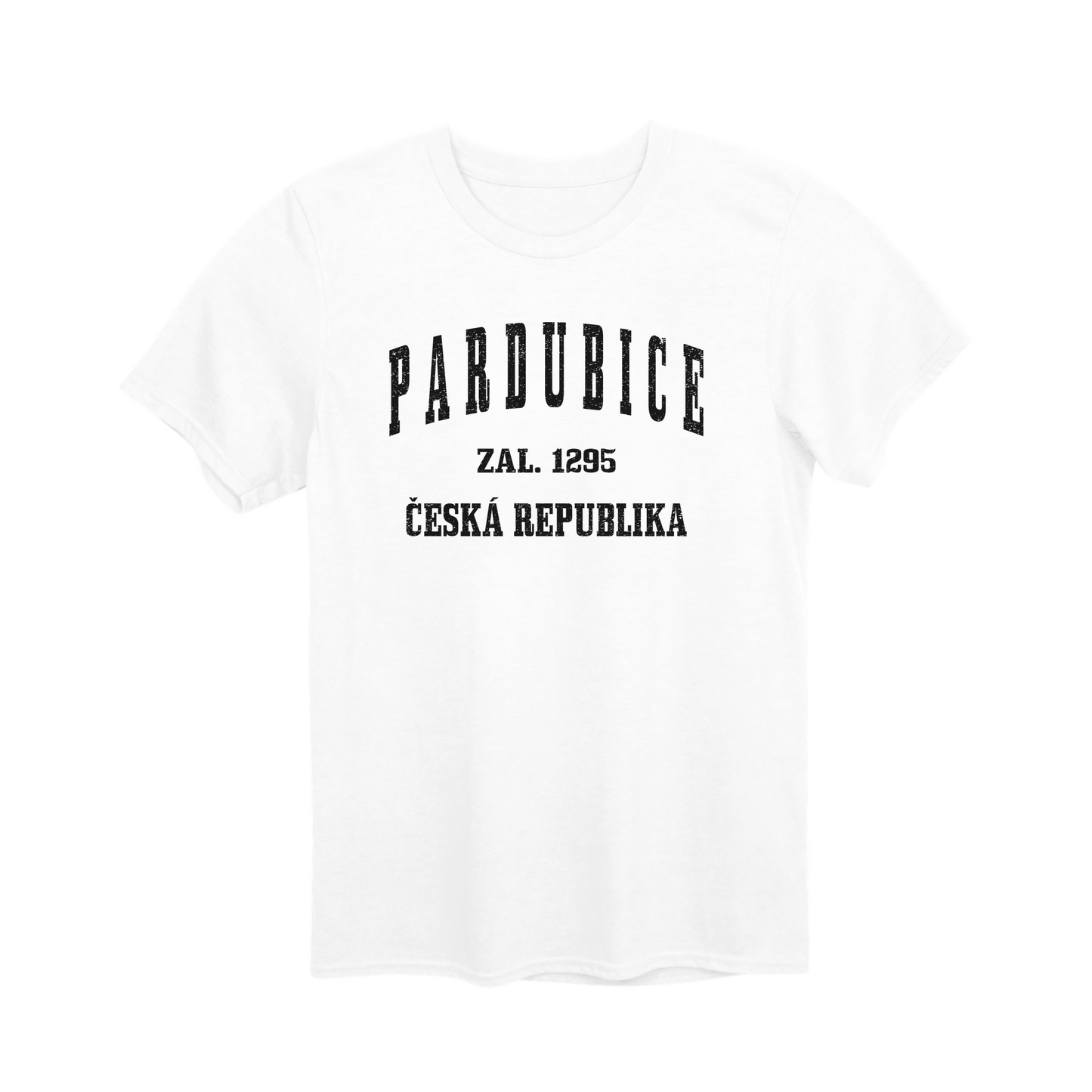 Pardubice město, černé klasicky založený unisex tričko | PandaTees