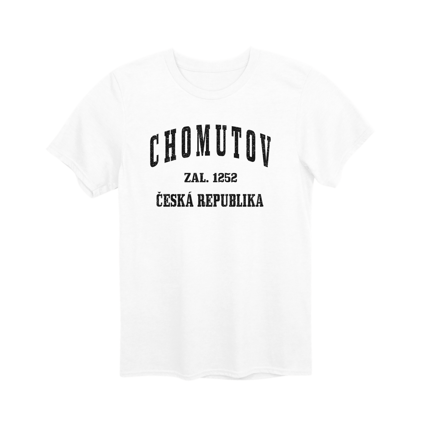 Chomutov město, černé klasicky založený unisex tričko | PandaTees
