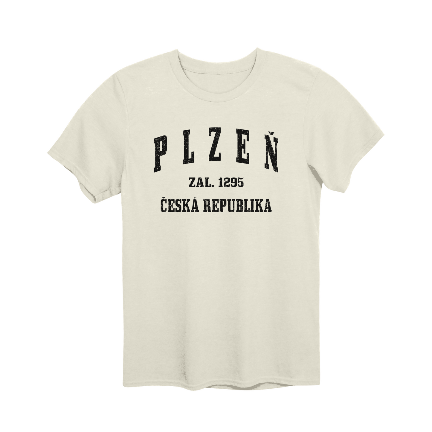 Plzeň město, černé klasicky založený unisex tričko | PandaTees