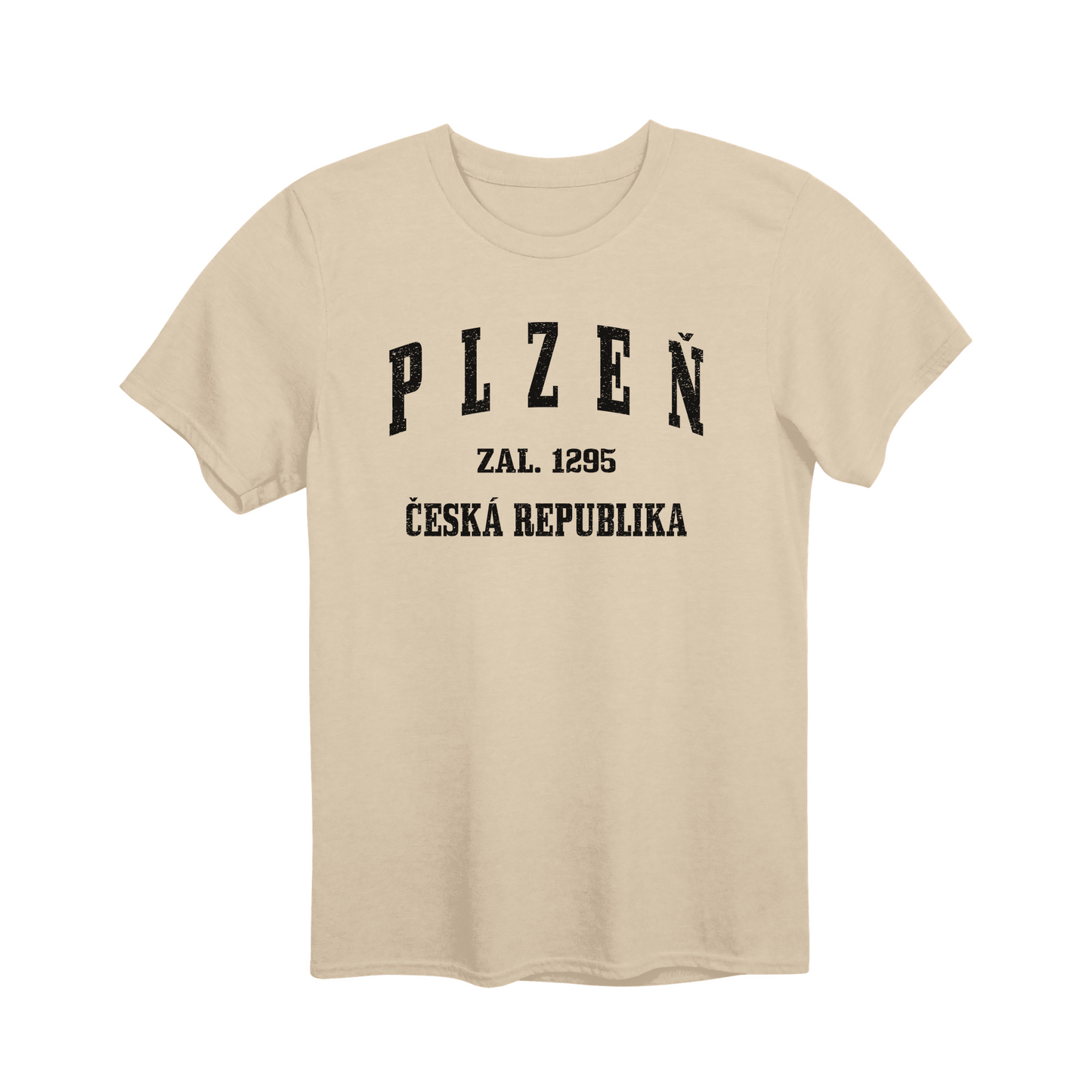 Plzeň město, černé klasicky založený unisex tričko | PandaTees