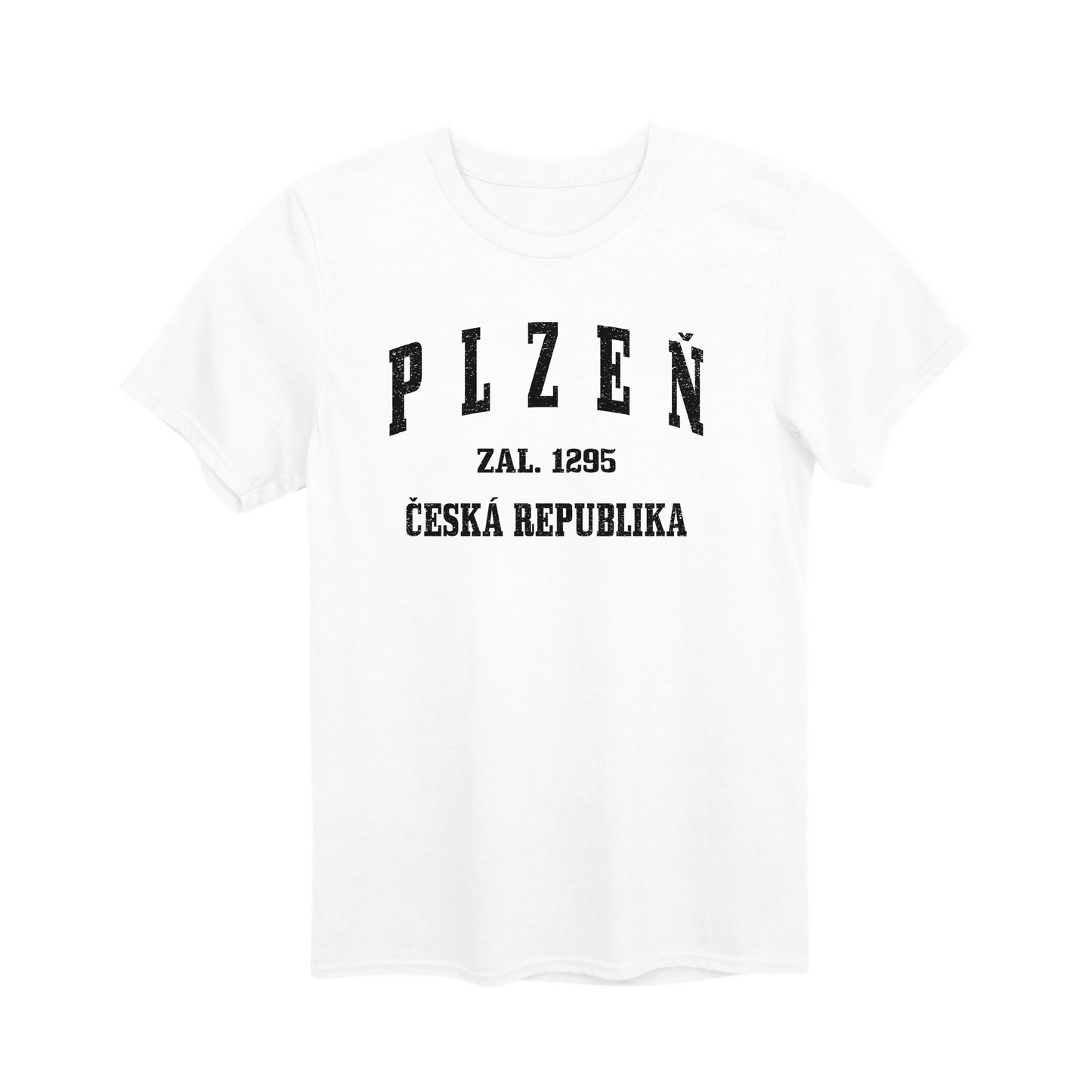 Plzeň město, černé klasicky založený unisex tričko | PandaTees