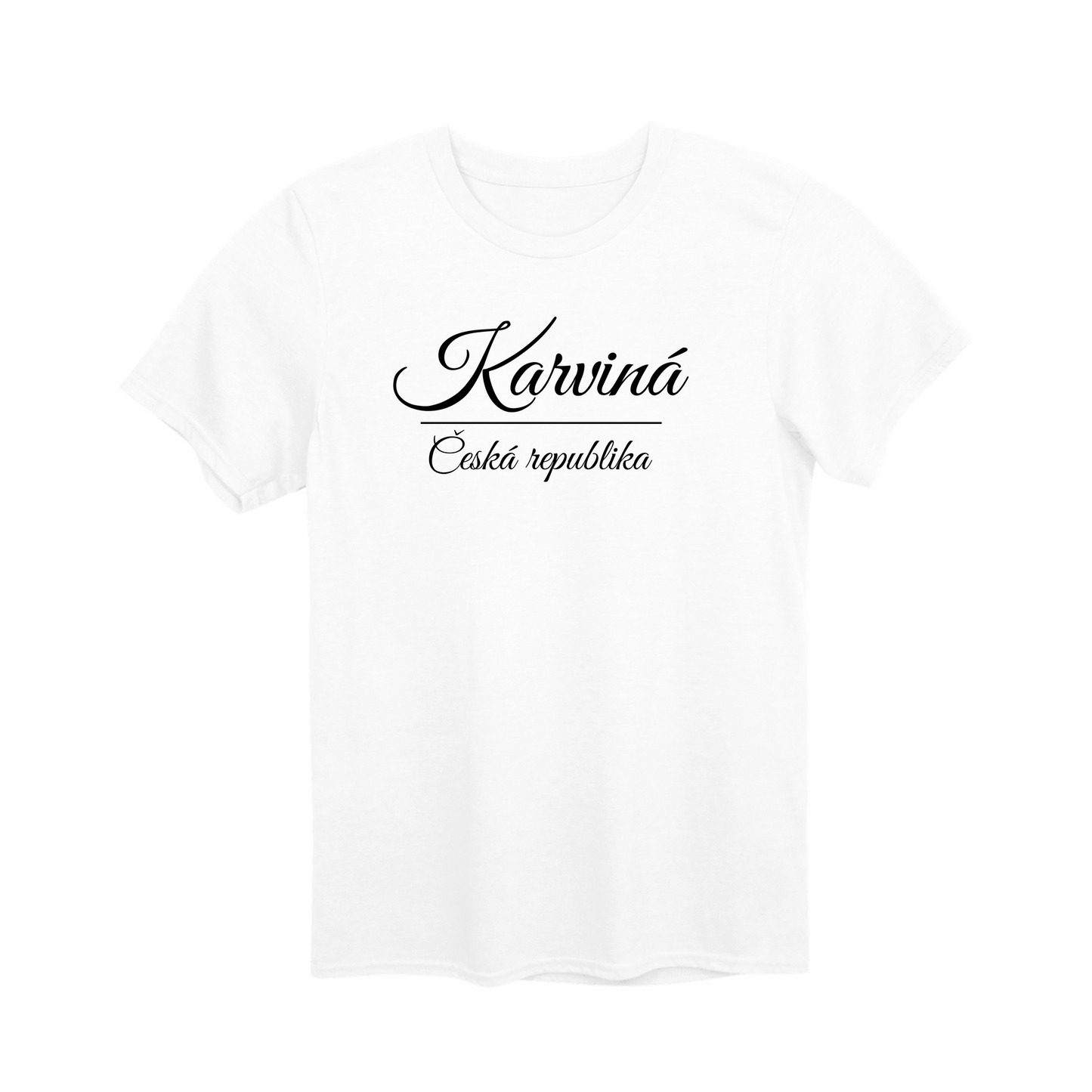 Karviná město, černé krasopis unisex tričko | PandaTees