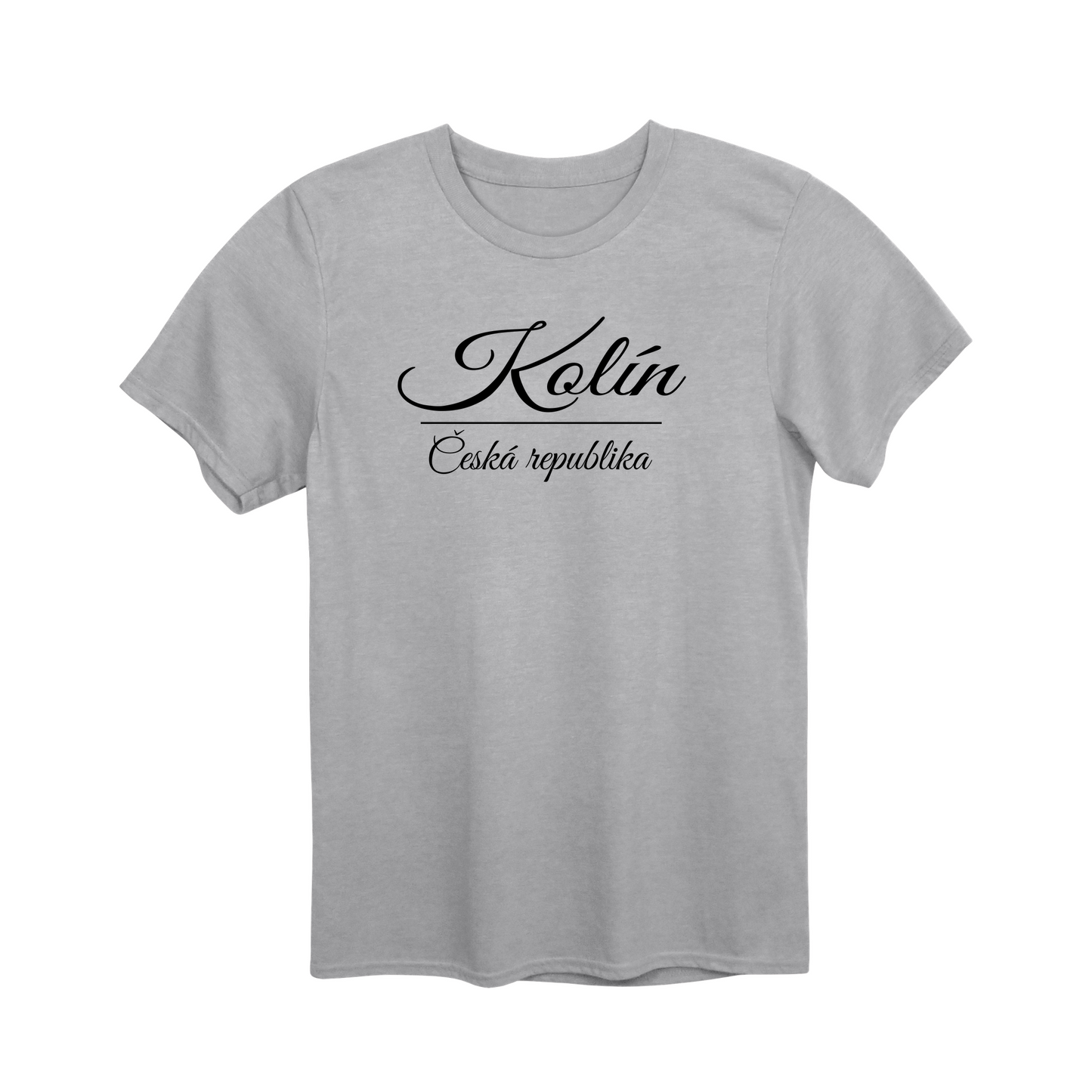 Kolín město, černé krasopis unisex tričko | PandaTees