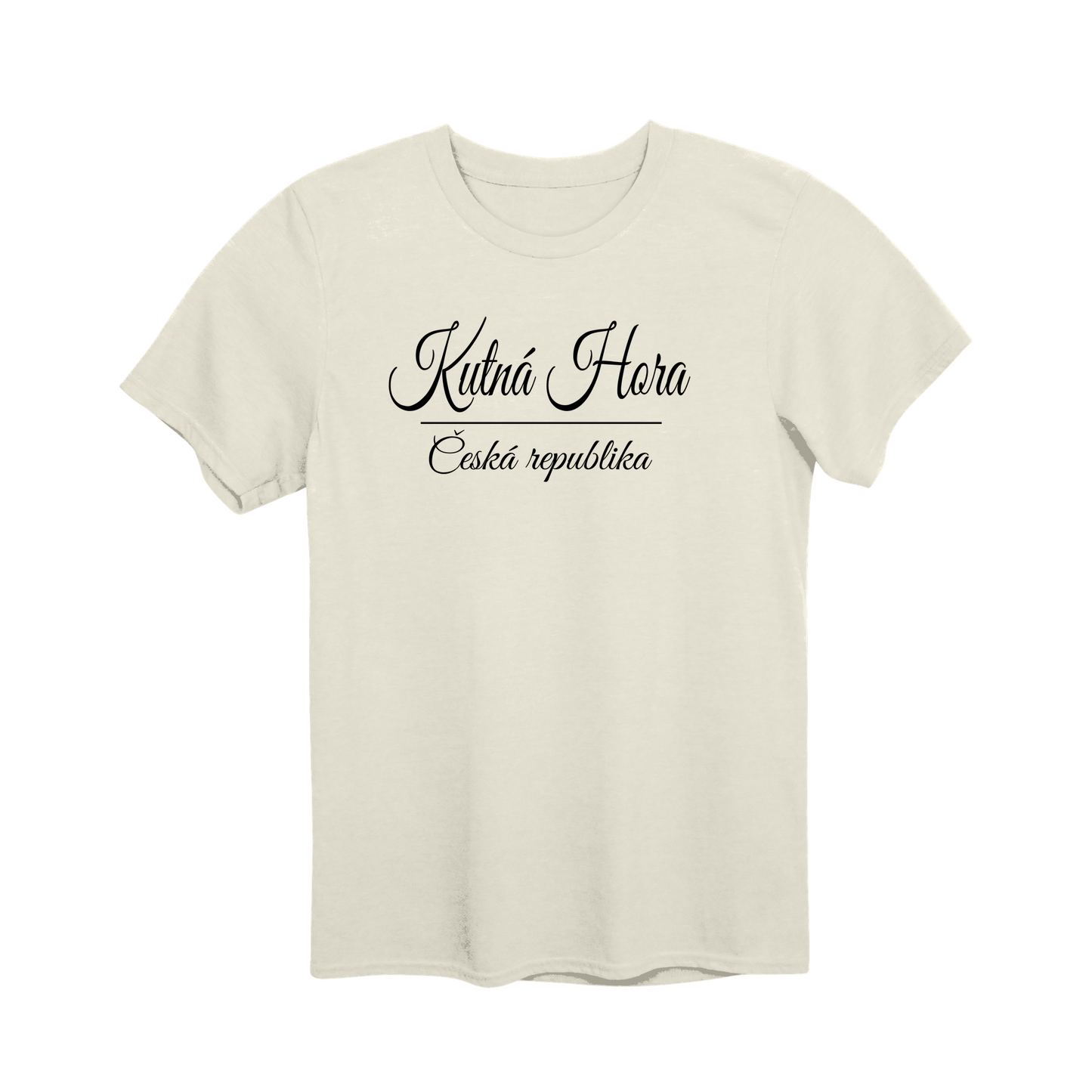 Kutná Hora město, černé krasopis unisex tričko | PandaTees