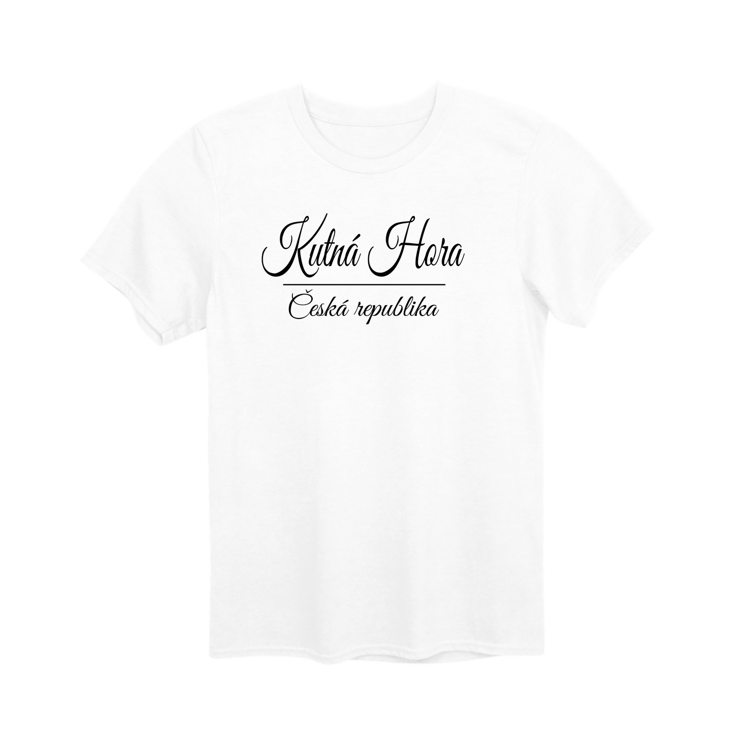 Kutná Hora město, černé krasopis unisex tričko | PandaTees