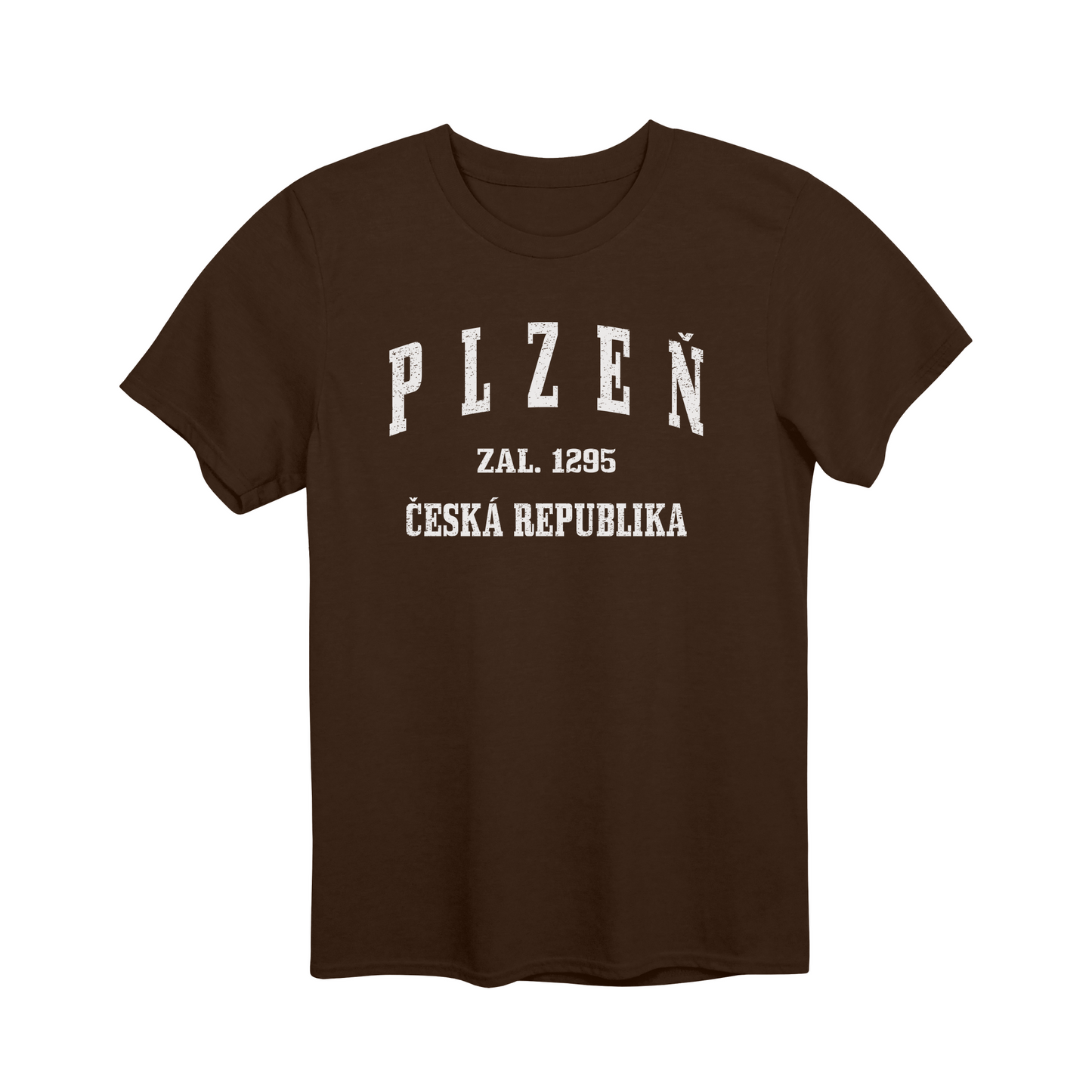 Plzeň město, bílé klasicky založený unisex tričko | PandaTees